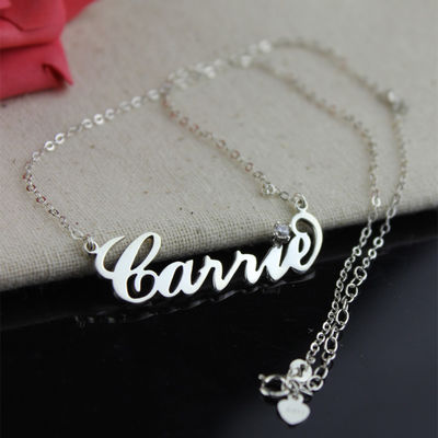 Collares de plata de encargo del prometido de moda