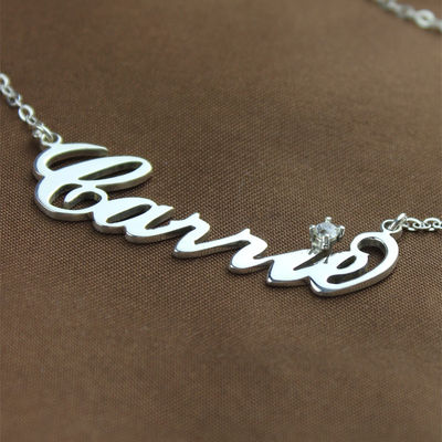 Collares de plata de encargo del prometido de moda