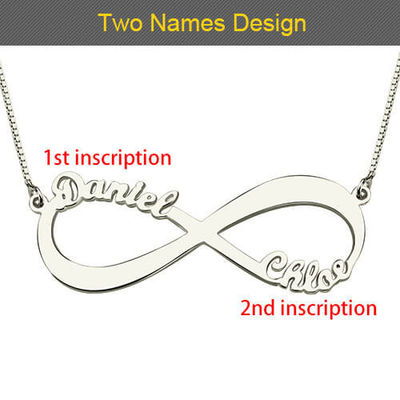 collares de plata de encargo del infinito del 15.7in