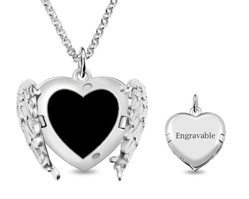 Collares de plata de encargo de la foto del corazón