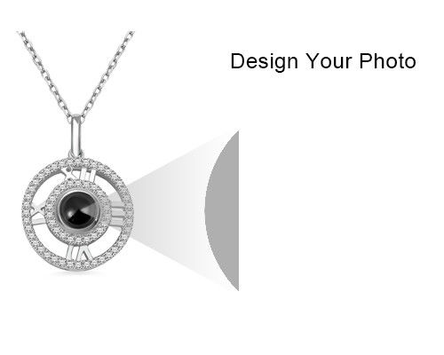 ODM descriptivo del collar de la foto de la novia de plata de encargo de los collares 0.17oz de los 0.28in