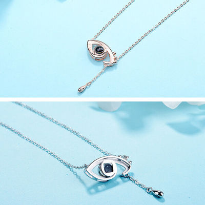 3,9 ODM del collar de la proyección del gramo 0.48X0.84in Angel Eyes Necklace Custom Light