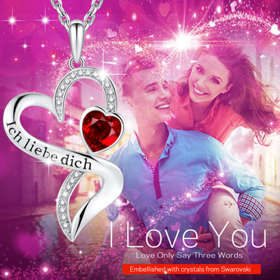 925 Sterling Silver Heart Pendant Necklace 18&quot; de largo amor sin fin doble