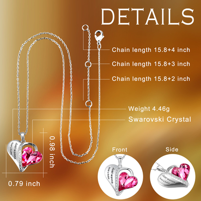 amor estético U Babe Heart de los 0.79x0.98in Sterling Silver Heart Pendant Necklace