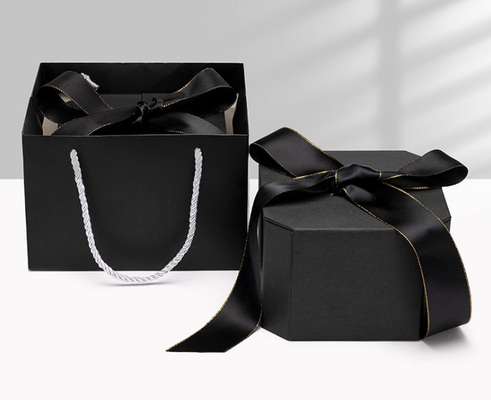 Rose Flower Gift Jewelry Box negra 0,406 kilogramos para el anillo del pendiente del collar