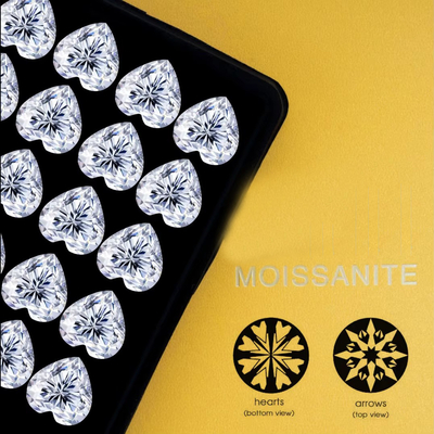 Muebles de granel de mossanita Pasar Prueba de Diamante GRA Piedras D Color Forma Redonda Diamante Suelto Moissanita Moissanita aretes de aro